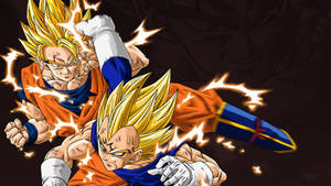 Goku Vegeta Fighting Dragon Ball Wallpaper