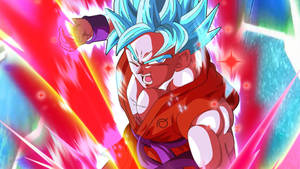 Goku With Colorful Kaioken Energy Wallpaper