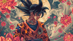 Gokuin Gucci Floral Backdrop Wallpaper