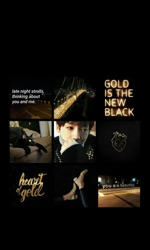 Gold Aesthetic Kim Jin-woo Wallpaper