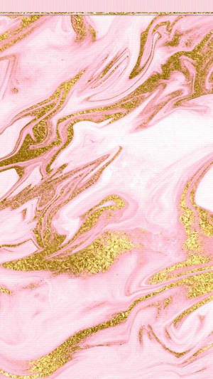 Gold Aesthetic Pink Marble Wallpaper