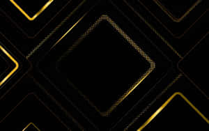 Gold And Black Geometric Pattern Wallpaper