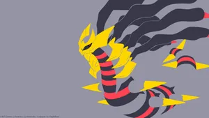Gold And Red Giratina Wallpaper