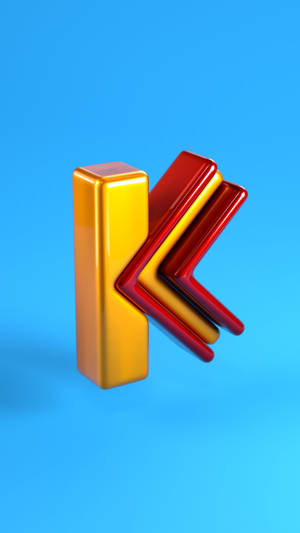 Gold And Red Letter K Wallpaper