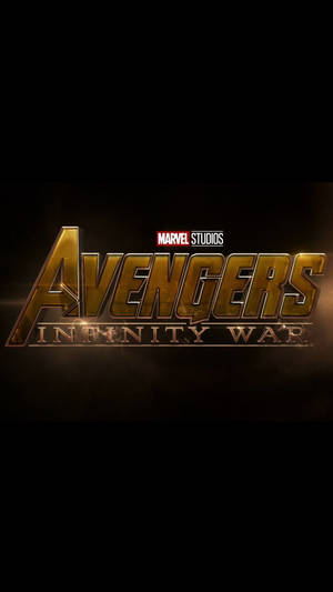 Gold Avengers Iphone Infinity War Wordmark Wallpaper