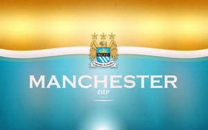 Gold Blue Manchester City Logo Wallpaper