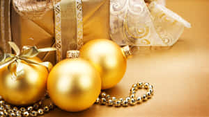 Gold Christmas Symbols Wallpaper