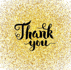 Gold Dust Thank You Greeting Wallpaper