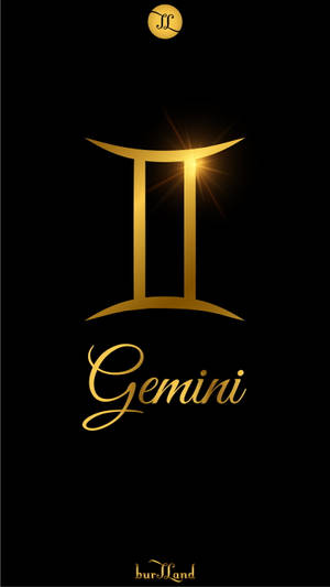 Gold Engraved Gemini Symbol Wallpaper