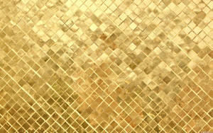 Gold Foil Diamond Pattern Wallpaper