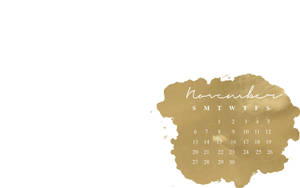 Gold Foil November Calendar Wallpaper