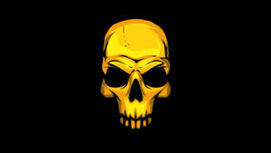 Gold Gangster Skull Wallpaper