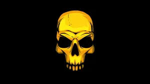 Gold Gangster Skull Wallpaper