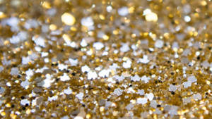 Gold Glitter Particles Wallpaper