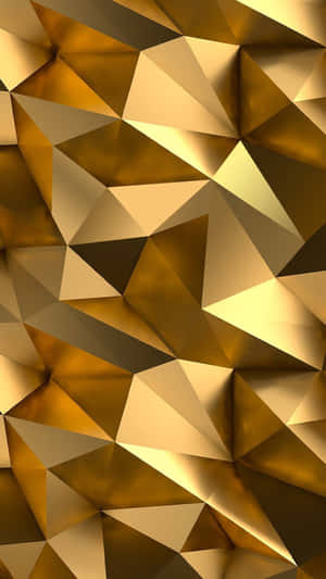 Gold Iphone Geometric 3d Abstract Wallpaper