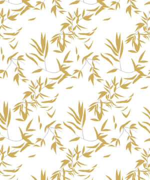 Gold Leaf Pattern Background Wallpaper