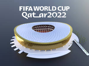 Gold Lusail Stadium Fifa World Cup 2022 Wallpaper