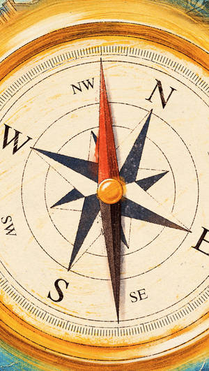 Gold-plated Compass Wallpaper