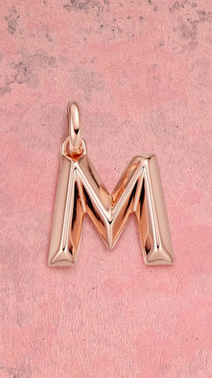 Gold-plated Letter M Wallpaper