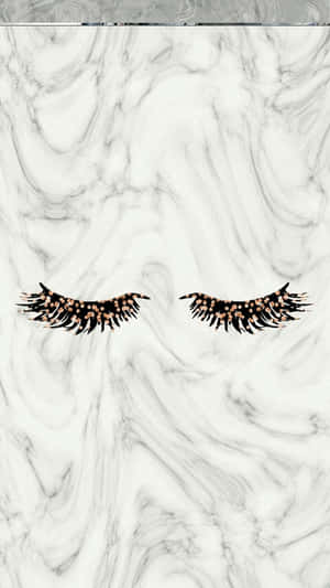 Gold Powder On Black Eyelash Wallpaper