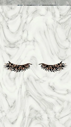 Gold Powder On Black Eyelash Wallpaper