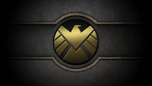 Gold Shield Marvel Logo Wallpaper