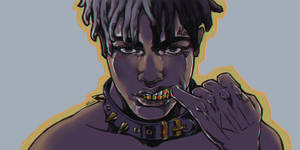 Gold Teeth Xxxtentacion Cartoon Wallpaper