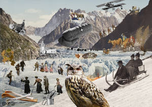 Golden Age Of Alpinism Collage Wallpaper
