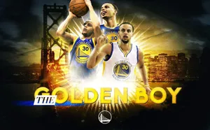 Golden Boy Warriors Basketball Artwork Wallpaper