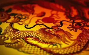 Golden Dragon Ancient Drawing Wallpaper
