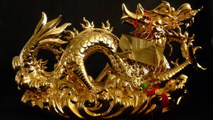Golden Dragon Figurine Wallpaper