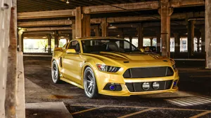 Golden Ford Mustang Wallpaper
