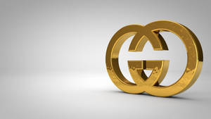 Golden Gucci Logo Wallpaper