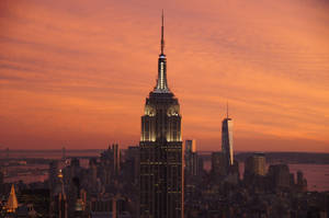 Golden Hour Over Empire State Building Wallpaper