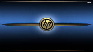 Golden Hp Laptop Logo Wallpaper