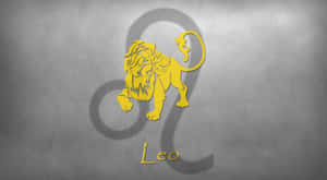 Golden Lion And Leo Zodiac Wallpaper