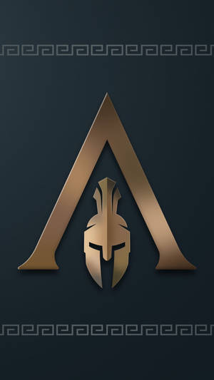 Golden Logo Of Ac Odyssey Iphone Wallpaper
