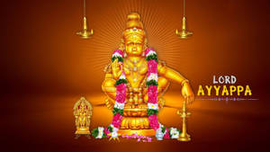 Golden Lord Ayyappan Wallpaper