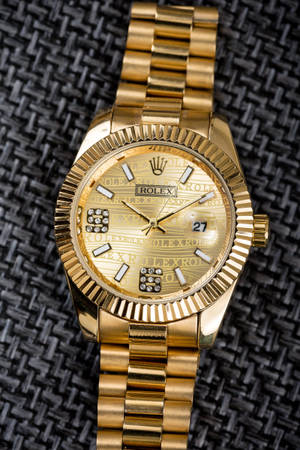 Golden Rolex Hd Wallpaper