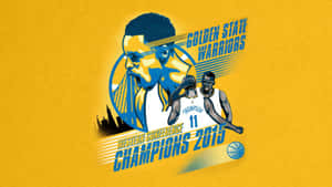Golden State Warriors2015 Champions Artwork Wallpaper
