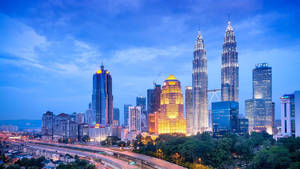 Golden Tower At Kuala Lumpur Wallpaper