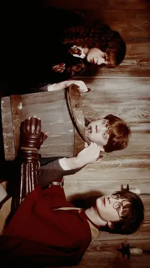 Golden Trio Ron Vomiting Wallpaper
