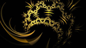 Golden Yellow King And Queen Crown Abstract Wallpaper