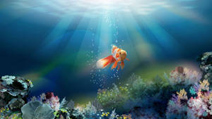Goldfish Underwater Live 3d Wallpaper