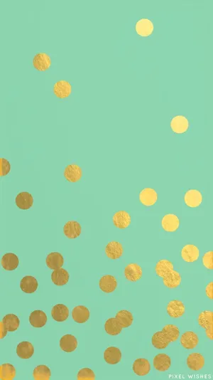Golf Confetti On Mint Green Iphone Wallpaper