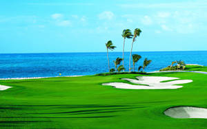 Golf Course By The Beach Wallpaper