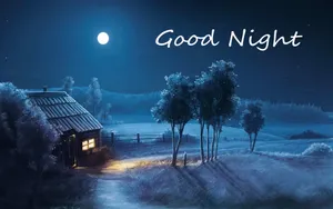Good Night Blue House Wallpaper