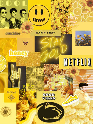 Good Vibes Yellow Aesthetic Vibes Wallpaper