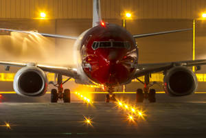 Google Flights Red Cockpit Wallpaper