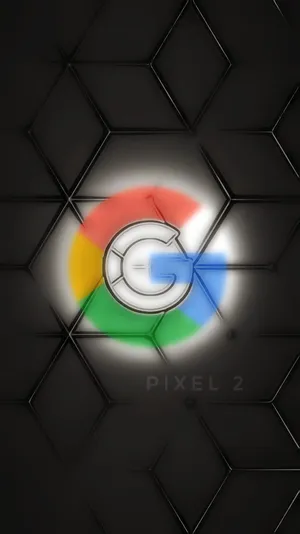 Google Logo On A Black Background Wallpaper
